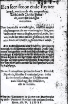 Seer scoon ende suyver boeck, verclarende die mogentheyt Gods, ende Christus ghenade, over die sondighe menschen, Anna Bijns