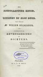 Het nicotiaansche kruid en Uitzicht op mijn dood, Willem Bilderdijk