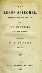 Der leken spieghel, Jan van Boendale