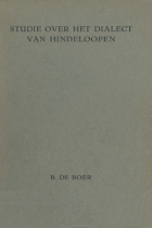 Studie over het dialect van Hindeloopen, Bernardus de Boer