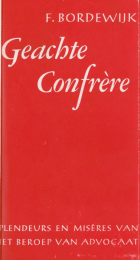 Geachte confrère, F. Bordewijk