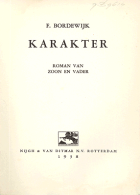 Karakter, F. Bordewijk