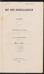 Het huis Honselaarsdijk in 1638. Deel 2, A.L.G. Bosboom-Toussaint