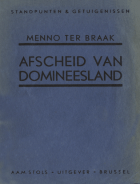 Afscheid van domineesland, Menno ter Braak