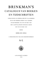 Brinkman's cumulatieve catalogus van boeken 1956-1960 A-L, Carel Leonard Brinkman