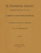 De evangelische gezangen, A.W. Bronsveld