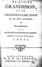 De kleine Grandisson of De gehoorzaame zoon, M.G. de Cambon-van der Werken