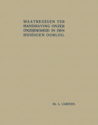 Maatregelen ter handhaving onzer onzijdigheid in den huidigen oorlog, Lambertus Carsten