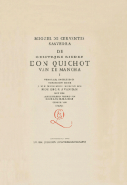 De geestrijke ridder Don Quichot van de Mancha. Deel 1, Miguel de Cervantes Saavedra