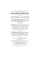 Biographisch woordenboek der Nederlanden. Deel 2, Jacques Alexandre de Chalmot