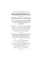 Biographisch woordenboek der Nederlanden. Deel 7, Jacques Alexandre de Chalmot