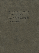 Portretten en kritieken, Pierre Daniel Chantepie de la Saussaye