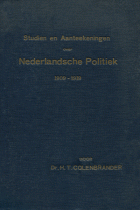 Studiën en aanteekeningen over Nederlandsche politiek (1909-1919), H.T. Colenbrander