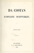 Kompleete dichtwerken. Deel 3, Isaäc da Costa