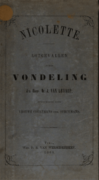 Nicolette. Lotgevallen eener vondeling, Johanna Desideria Courtmans-Berchmans