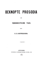 Beknopte prosodia der Nederduitsche tael, Johan Michael Dautzenberg