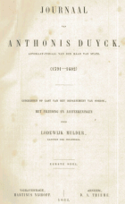 Journaal. Deel 1, boek 1, Anthony Duyck