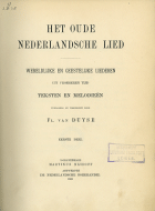 Het oude Nederlandsche lied. Deel 1, Florimond van Duyse