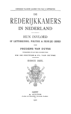 De rederijkkamers in Nederland. Deel 1, Prudens van Duyse