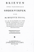 Brieven over verscheide onderwerpen. Deel 5, Rhijnvis Feith