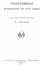 Focquenbroch. Bloemlezing uit zijn lyriek, Willem G. van Focquenbroch, Willem Frederik Hermans