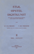 Stijl opstel dichtkunst. Stijlleer en letterkundige theorie voor middelbaar onderwijs. Deel 2: rede en dichtkunst, A. Frauen, P.Ant. Verschuere