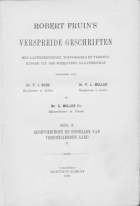 Verspreide geschriften. Deel 10. Redevoeringen en opstellen van verschillenden aard. Deel 2, Robert Fruin