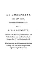 De Godspraak der 16e eeuw, Petrus van Genabeth