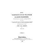 Nieuw Fransch-Nederduitsch en Nederduitsch-Fransch klassisch-woordenboek. Tweede deel: Nederduitsch-Fransch, J.B.L. Géruzet