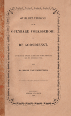 Over het verband van de openbare volksschool en godsdienst, G. Groen van Prinsterer