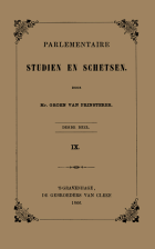 Parlementaire studien en schetsen. Deel 3, sectie 9, G. Groen van Prinsterer