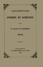 Parlementaire studien en schetsen. Deel 3, sectie 27, G. Groen van Prinsterer