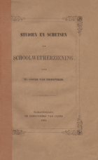 Studien en schetsen ter schoolwetherziening, G. Groen van Prinsterer