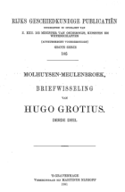 Briefwisseling van Hugo Grotius. Deel 3, Hugo de Groot