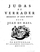 Judas de verrader, Joan de Haes