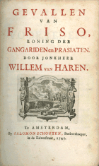 Gevallen van Friso, koning der Gangariden en Prasiaten, Willem van Haren