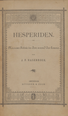 Hesperiden. Nieuwe poëzie in den avond des levens, J.P. Hasebroek