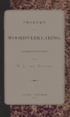 Proeven van woordverklaring, Willem Lodewijk van Helten