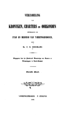 Verzameling van kronyken, charters en oorkonden betrekkelijk de stad en meijerij van 's Hertogenbosch, Cornelis Rudolphus Hermans