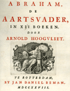 Abraham, de aartsvader, Arnold Hoogvliet