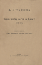 Vijfentwintig jaar in de kamer (1869-1894) - eerste periode 1869-1872, Samuel van Houten