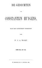 Gedichten. Deel 4: 1644-1652, Constantijn Huygens