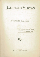 Barthold Meryan, Cornélie Huygens