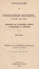 Journalen. Derde deel, Constantijn Huygens jr.