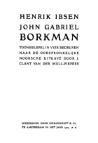 John Gabriel Borkman, Henrik Ibsen