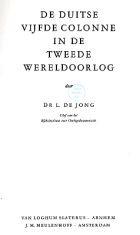 De Duitse Vijfde Colonne in de Tweede Wereldoorlog, L. de Jong