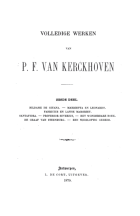 Volledige werken. Deel 6, Pieter Frans van Kerckhoven