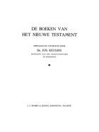 De boeken van het Nieuwe Testament. Deel I. Mattheüs, Jos Keulers
