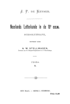 Neerlands letterkunde in de 19e eeuw. Schooluitgave. Proza. Deel 1, Jan Pieter de Keyser