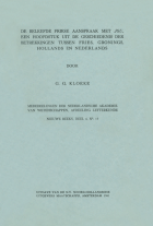 De beleefde Friese aanspraak met jou. Een tussenhoofdstuk uit de geschiedenis der betrekkingen tussen Fries, Groinings, Hollands en Nederlands, G.G. Kloeke